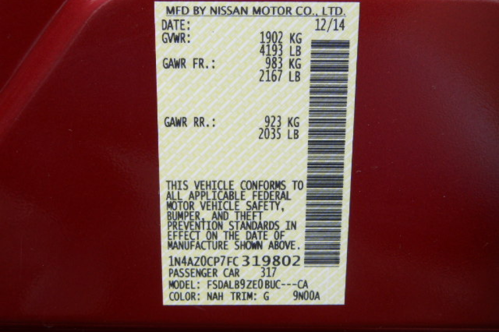 Nissan Leaf S 2014 photo 16